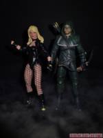 Black Canary (DC Universe) Custom Action Figure [Black Canary custom action figure with Green Arrow]