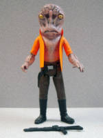 Imperio Joe - Cylon Bounty Hunter (Vintage Style) (Star Wars) Custom Action Figure [Front View]