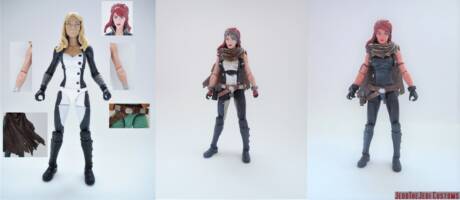Mara Jade (Star Wars) Custom Action Figure [Mara Jade custom action figure before and after]