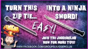 FB JuggerClub - Convert a Zip Tie into a Ninja Sword - EASY! Custom Tutorial Picture #1