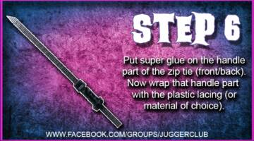 FB JuggerClub - Convert a Zip Tie into a Ninja Sword - EASY! Custom Tutorial Picture #7